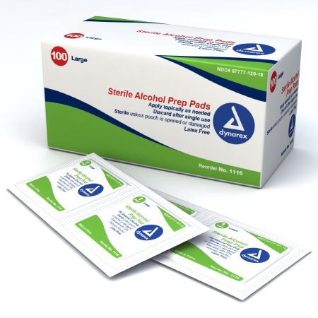 ALCOHOL PADS LARGE STERILE 2-PLY 100/BX MPS PREFERRED